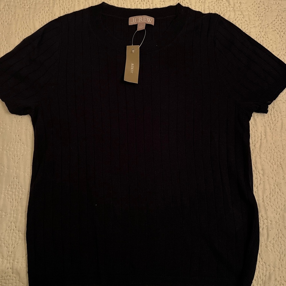 J.Crew Classic Black silk and cashmere Top